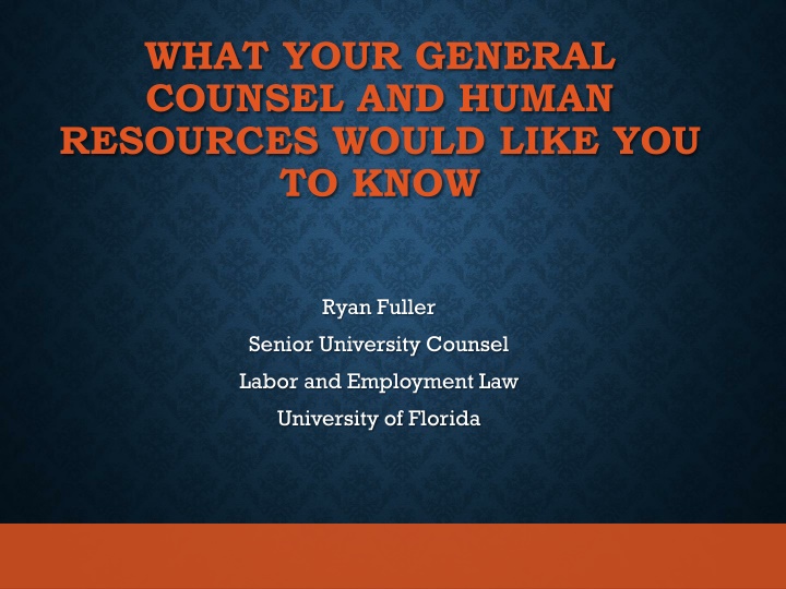 what your general counsel and human resources