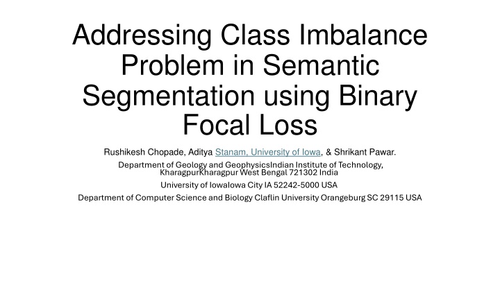 addressing class imbalance problem in semantic