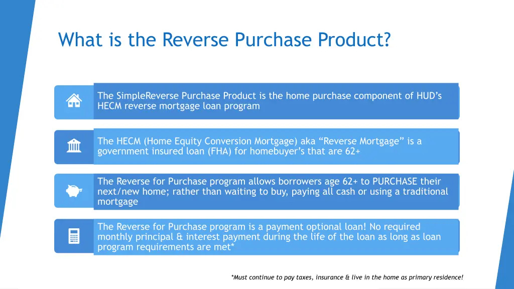 what is the reverse purchase product