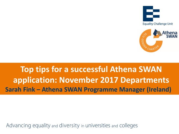 top tips for a successful athena swan application