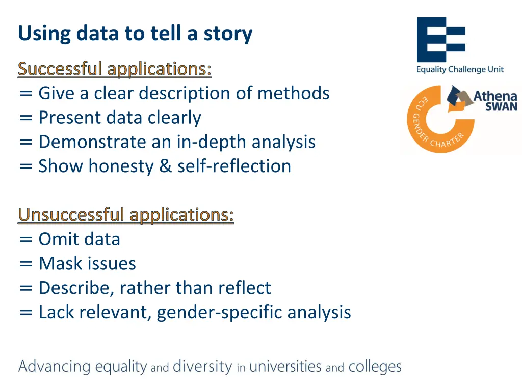 using data to tell a story