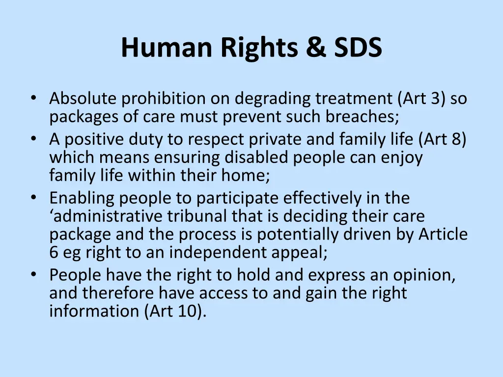 human rights sds