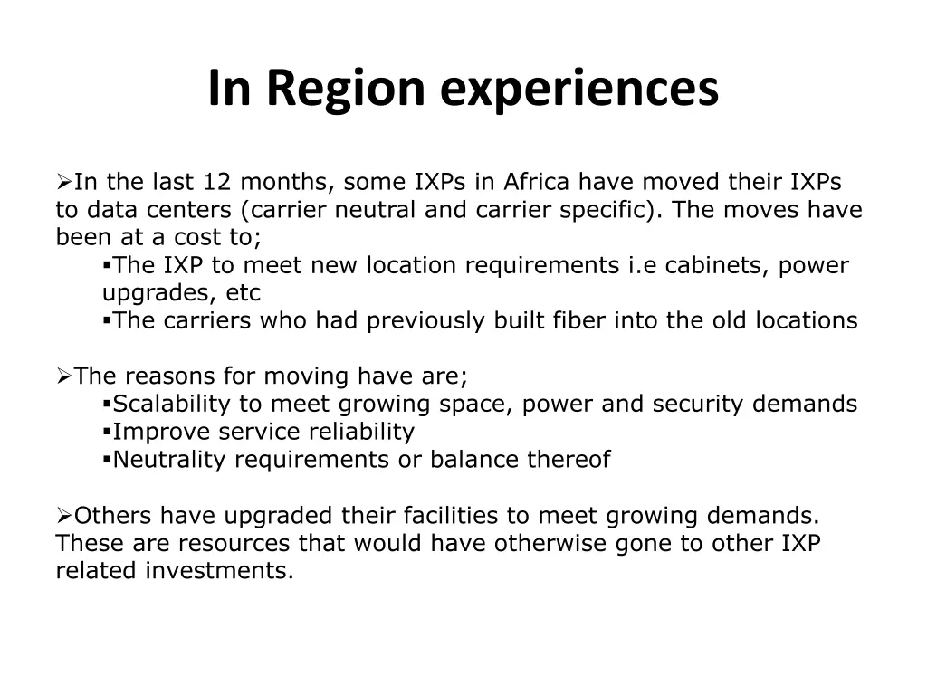 in region experiences