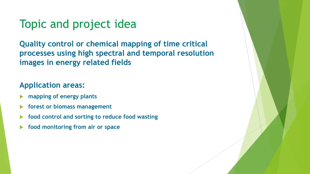 topic and project idea