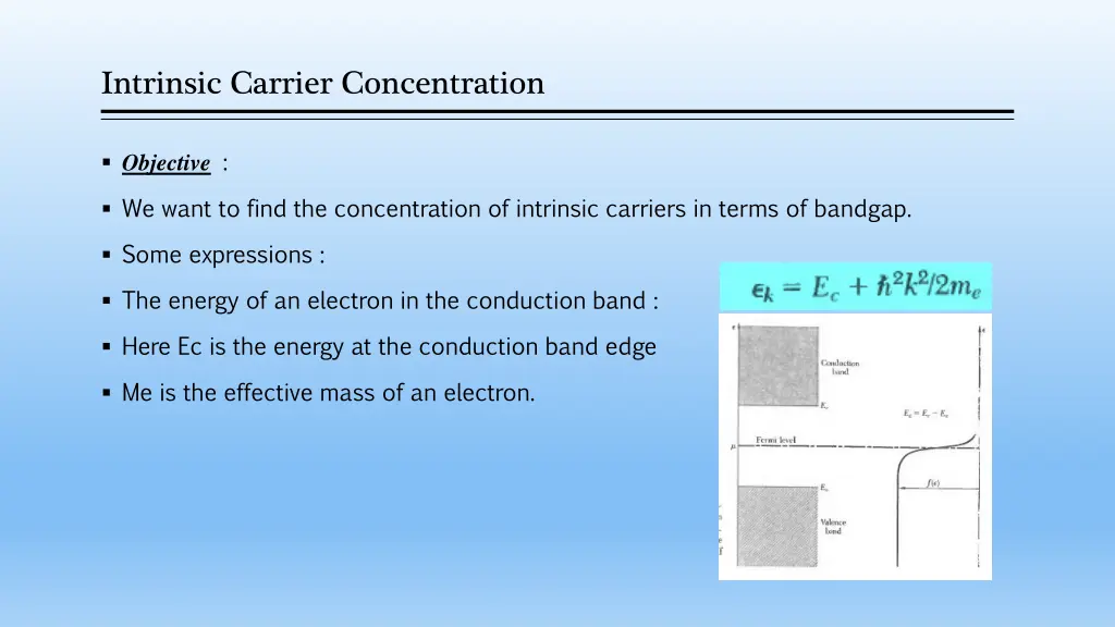 intrinsic carrier concentration