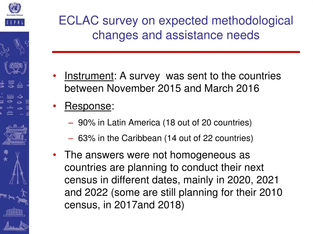 eclac survey on expected methodological changes 1