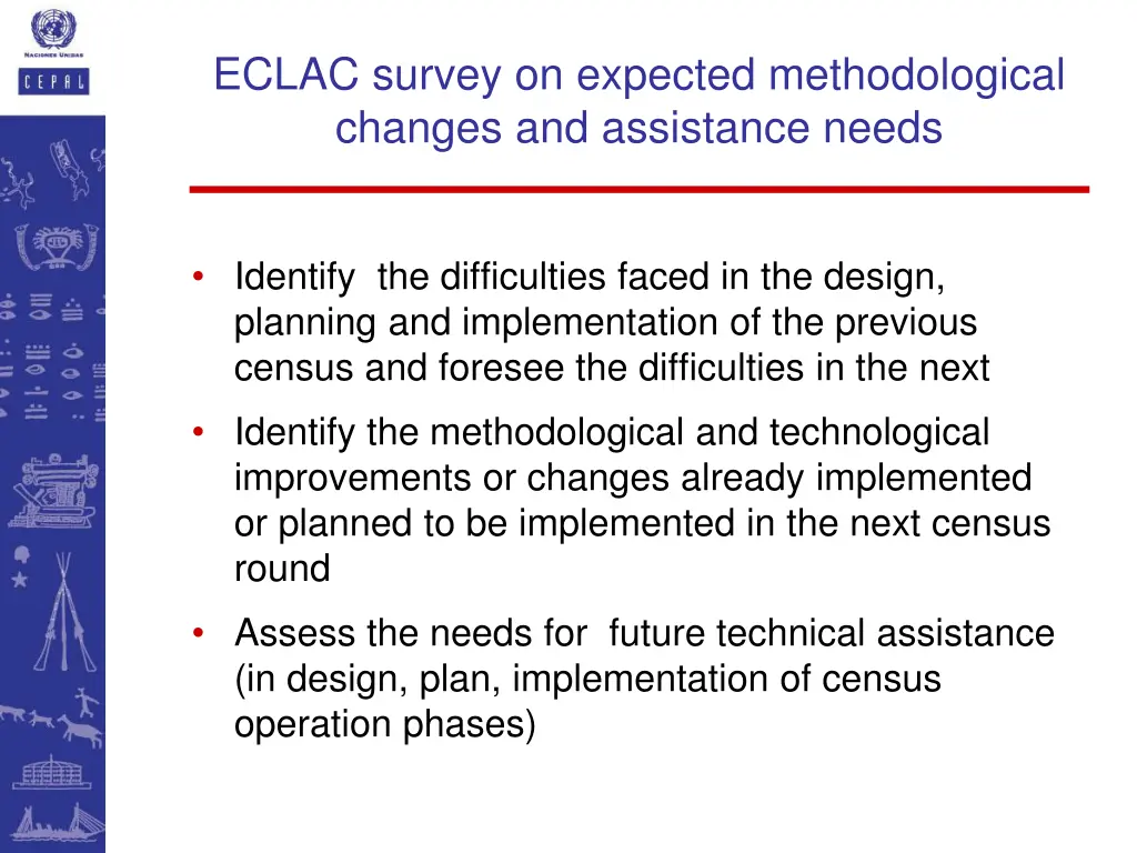eclac survey on expected methodological changes