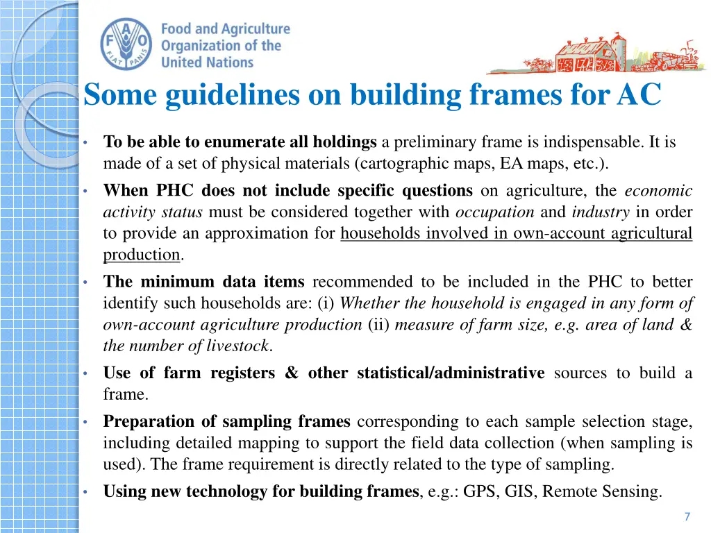 some guidelines on building frames for ac