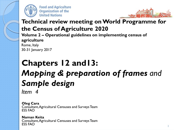technical review meeting on world programme
