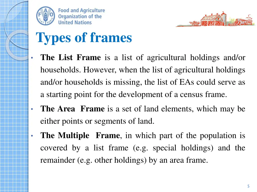 types of frames