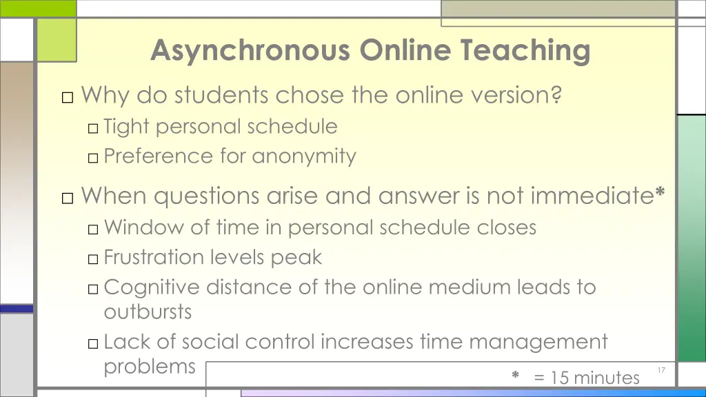 asynchronous online teaching