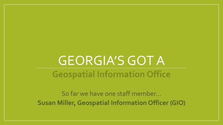 georgia s got a geospatial information office