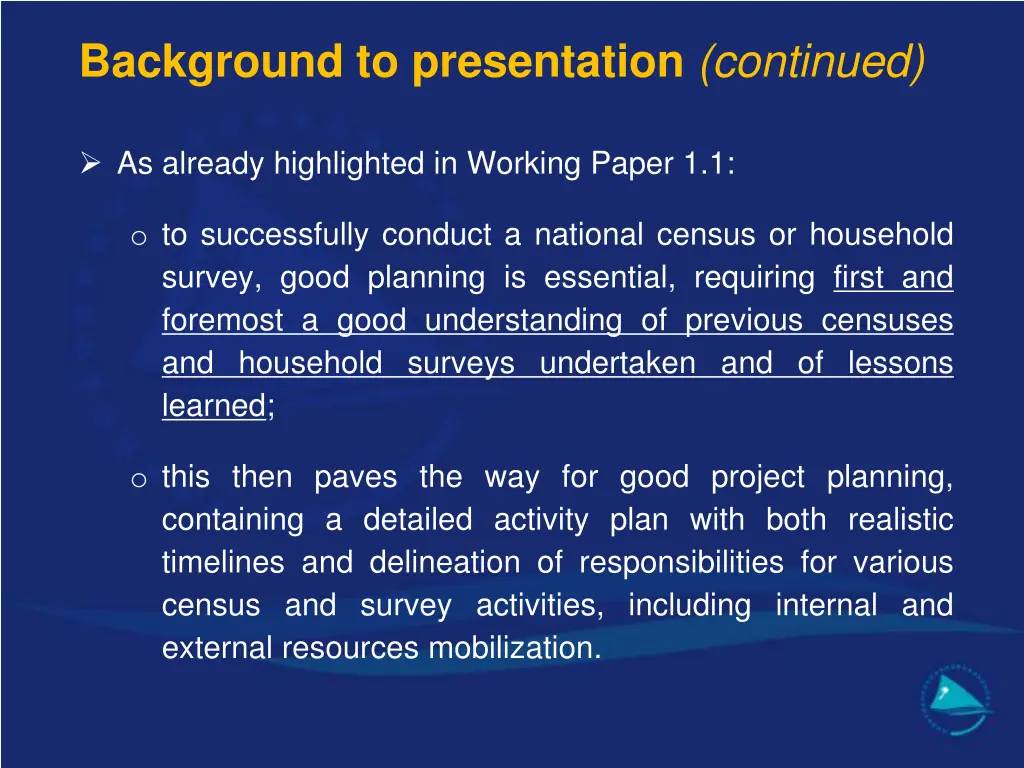 background to presentation continued 1