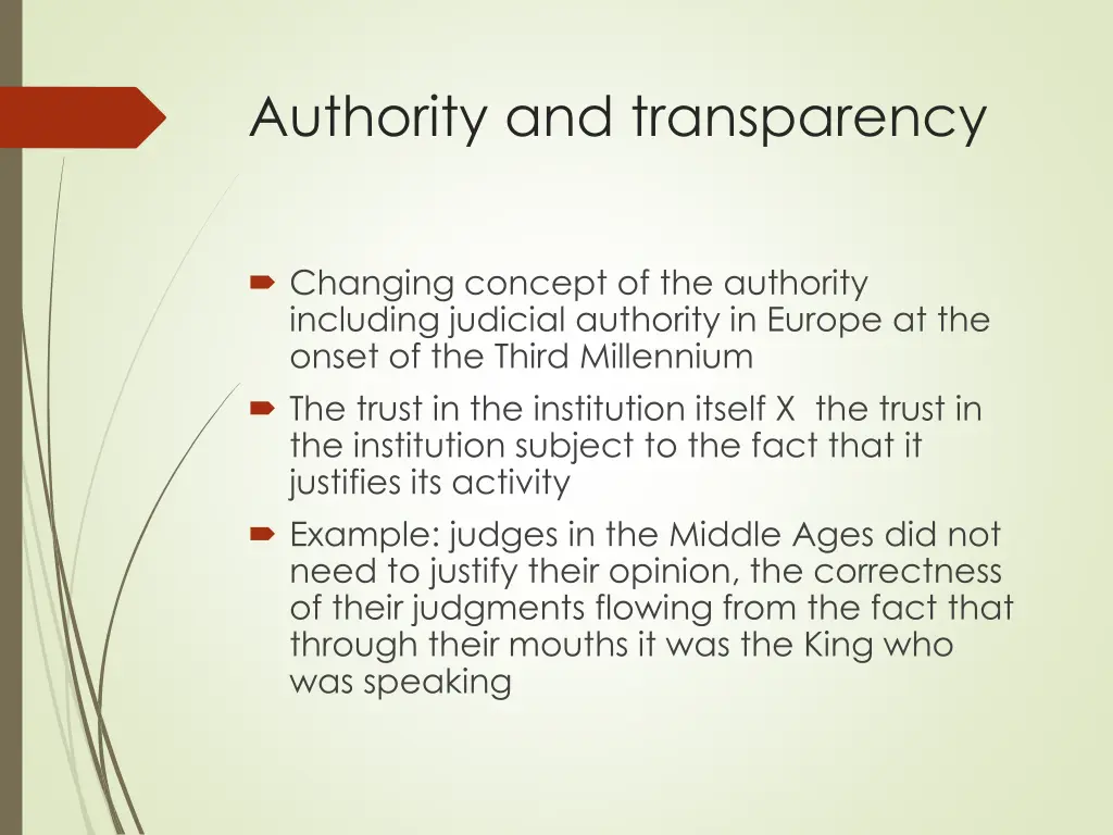 authority and transparency