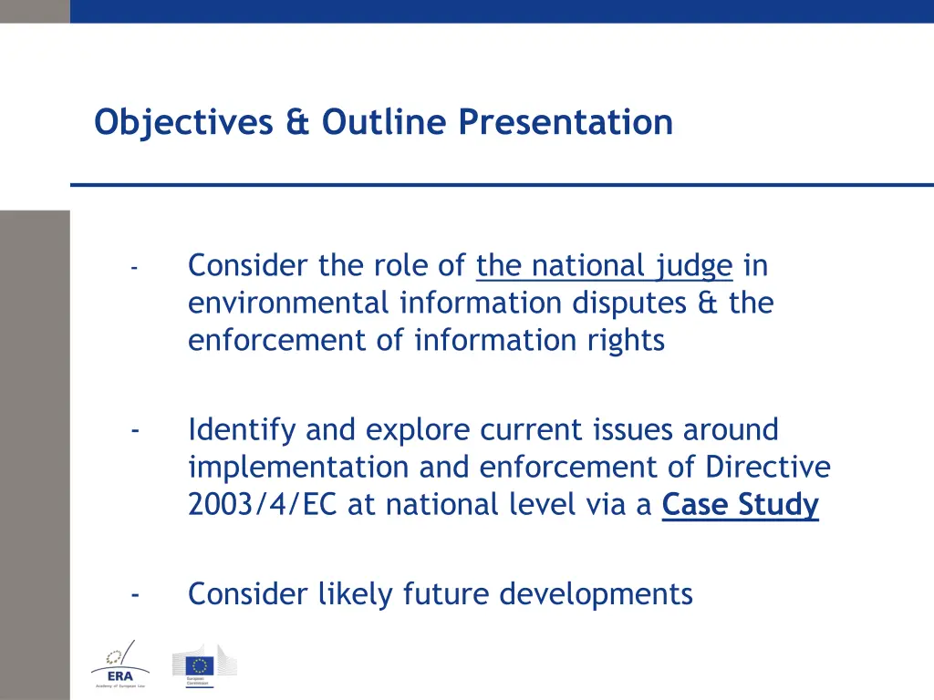 objectives outline presentation 1