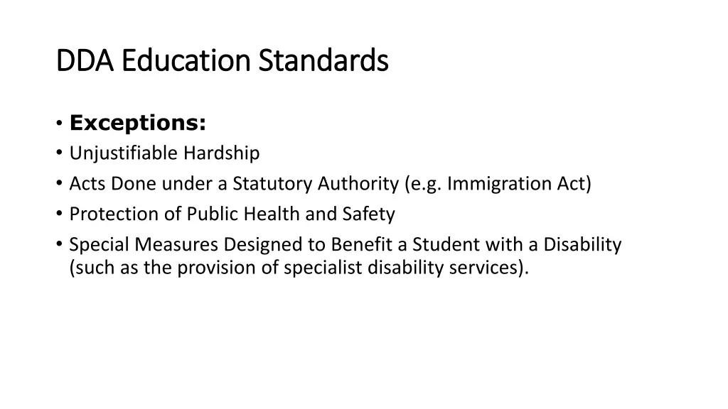 dda education standards dda education standards 1