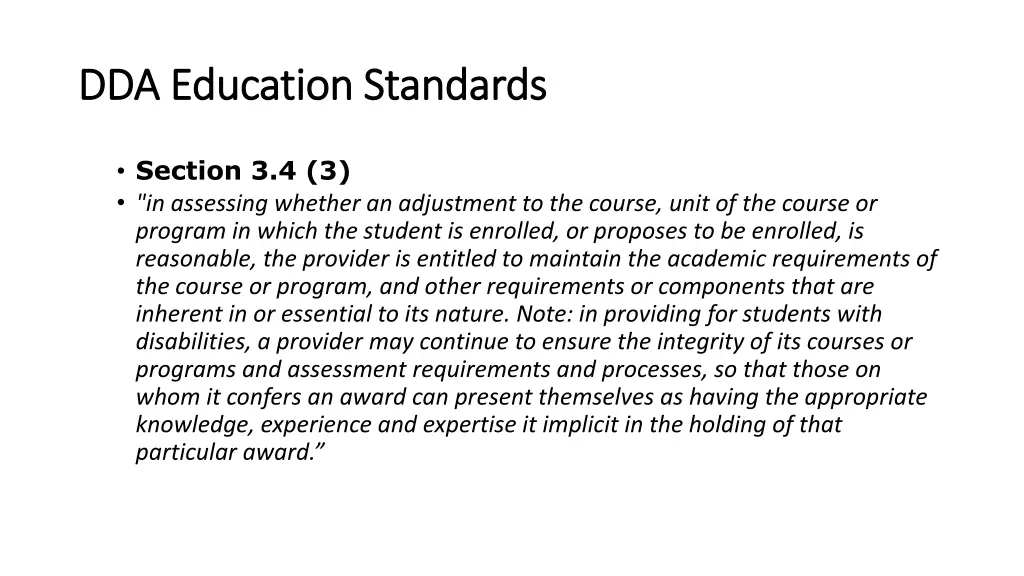 dda education standards dda education standards 2