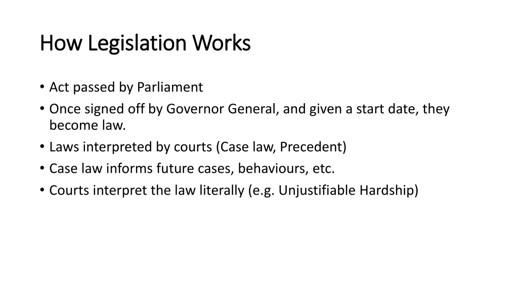 how legislation works how legislation works