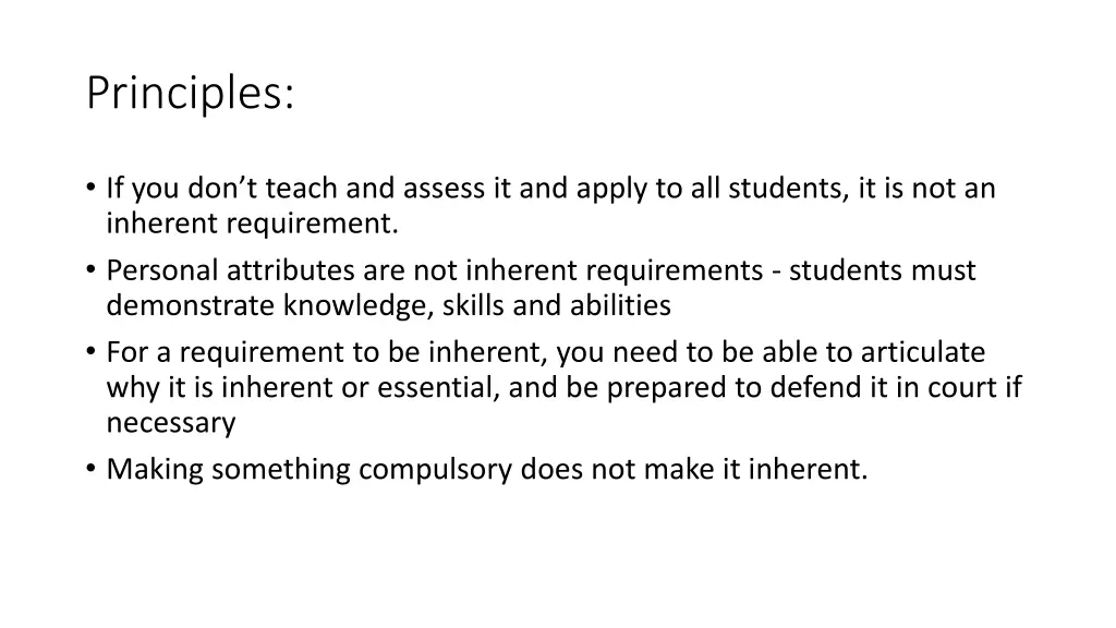 principles