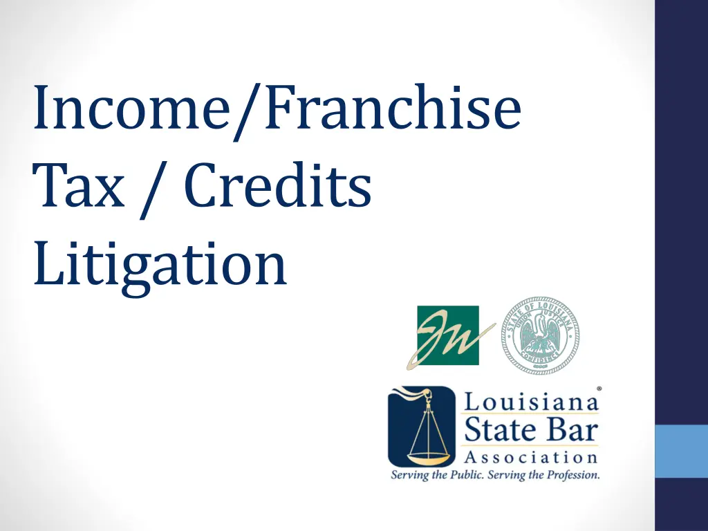 income franchise tax credits litigation