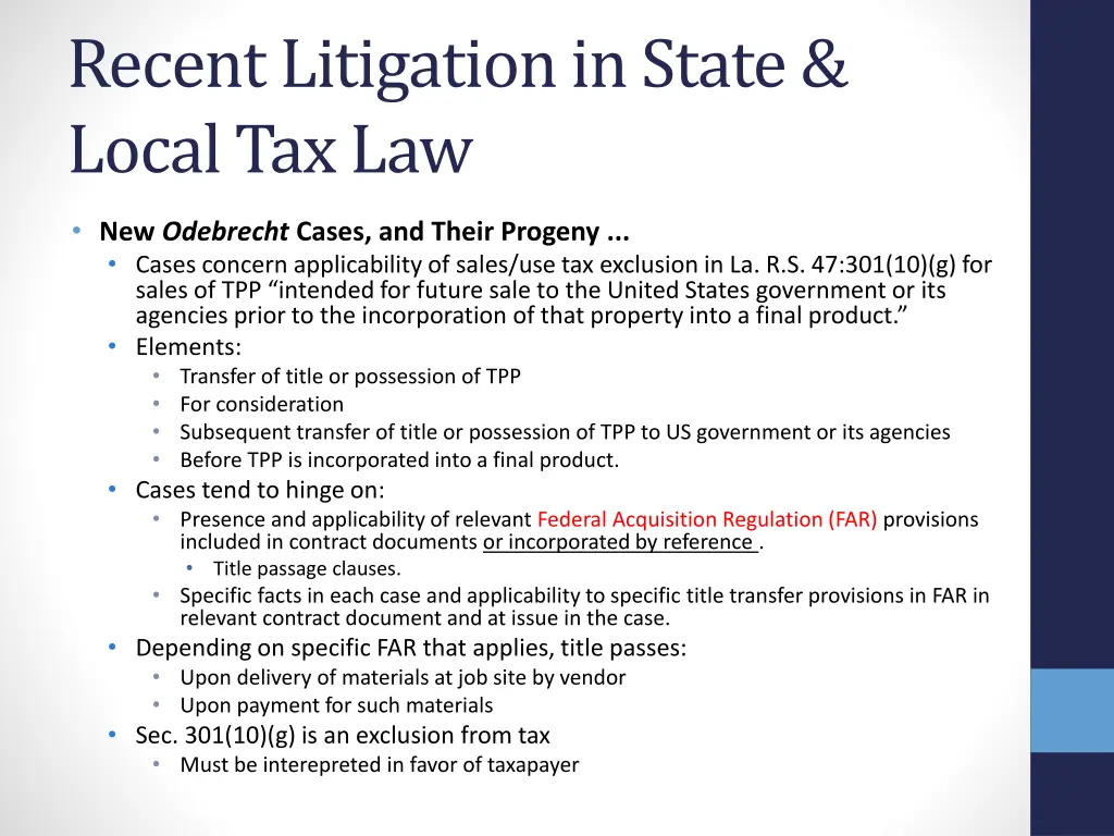 recent litigation in state local tax law 18