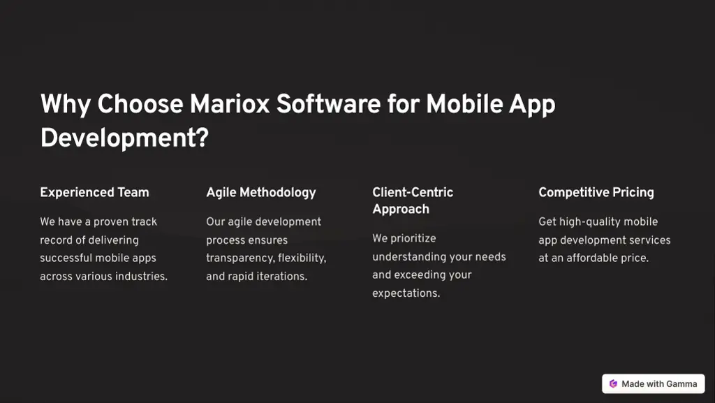 why choose mariox software for mobile
