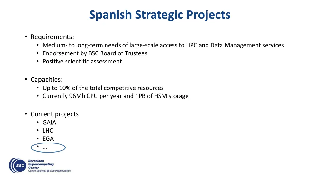 spanish strategic projects