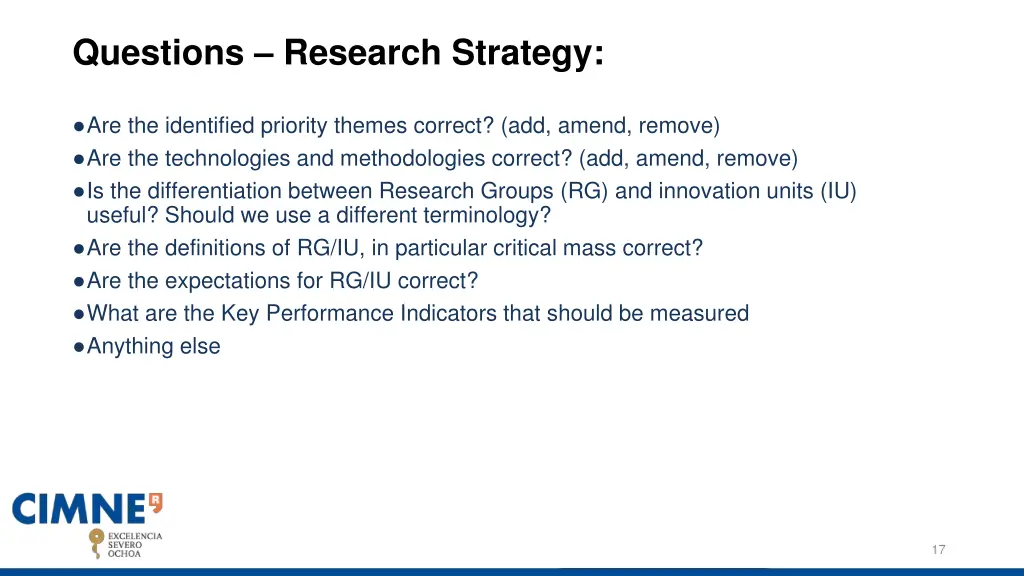 questions research strategy