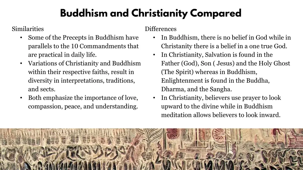 buddhism and christianity compared