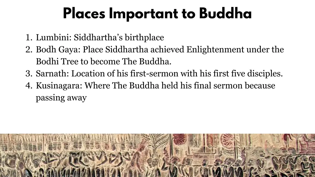 places important to buddha