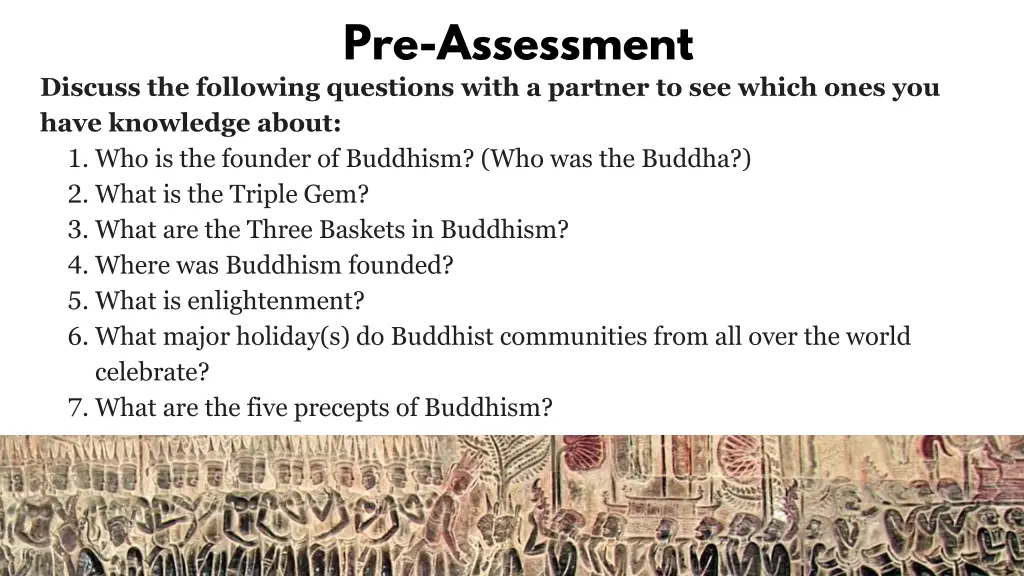 pre assessment
