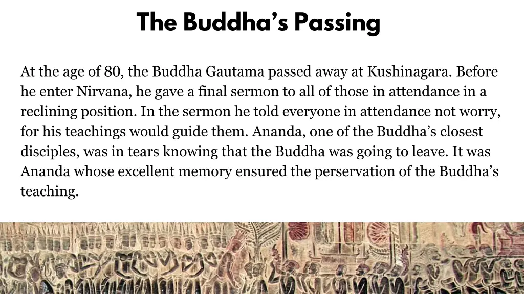 the buddha s passing
