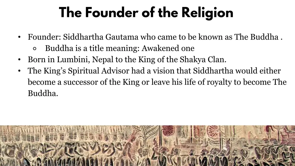 the founder of the religion