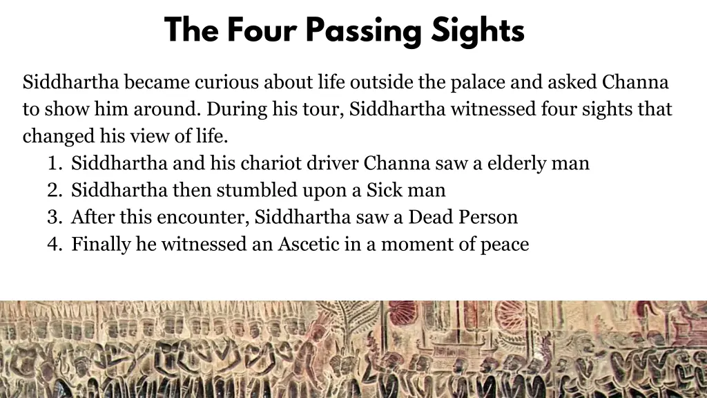 the four passing sights