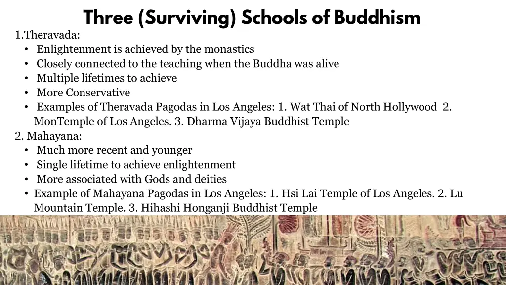 three surviving schools of buddhism