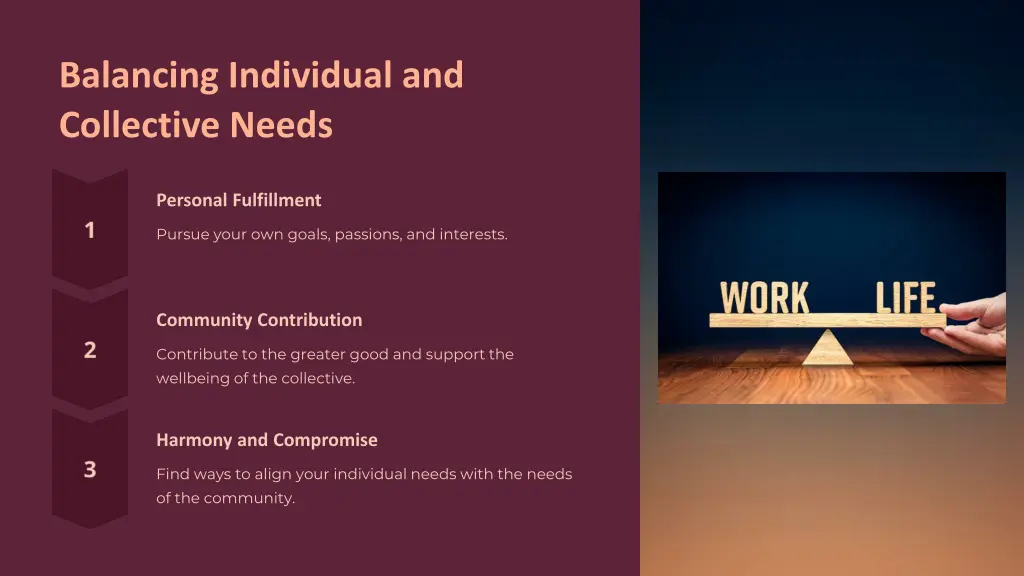 balancing individual and collective needs