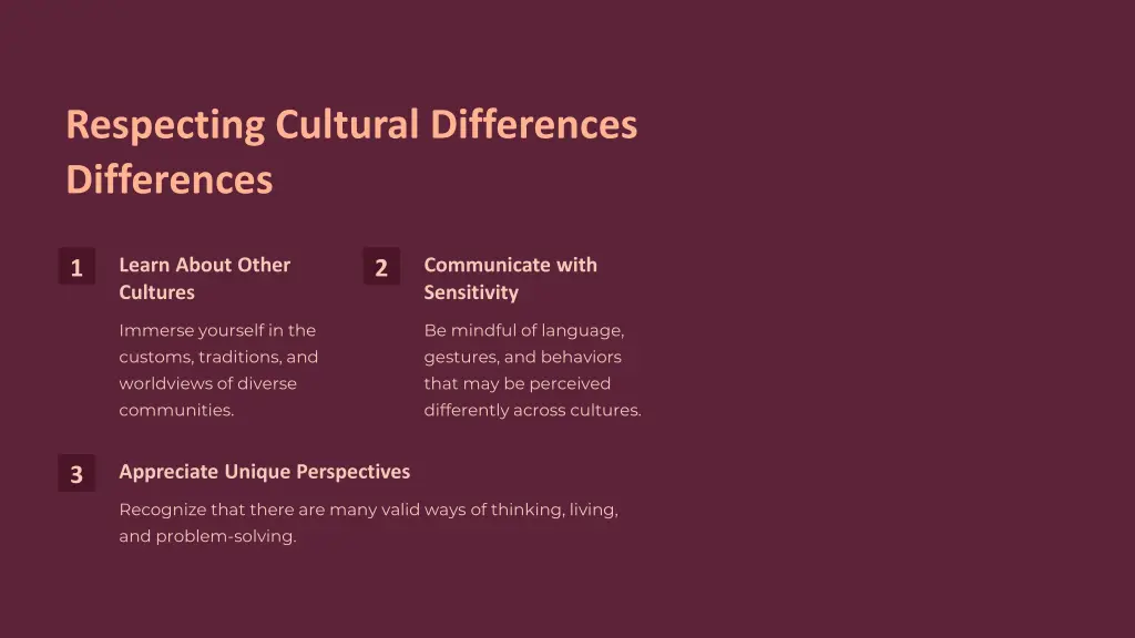 respecting cultural differences differences
