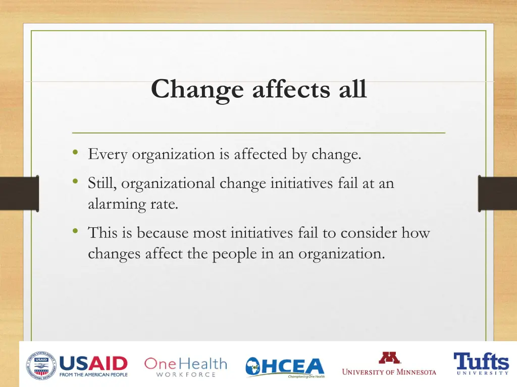 change affects all