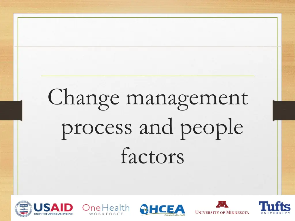 change management process and people factors