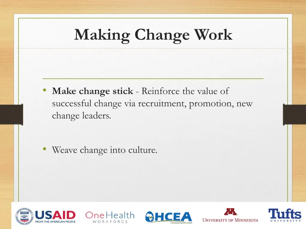 making change work 2