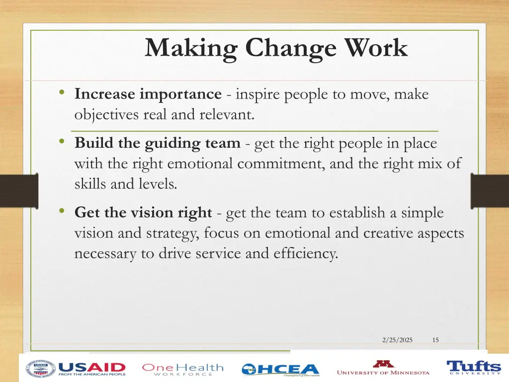 making change work