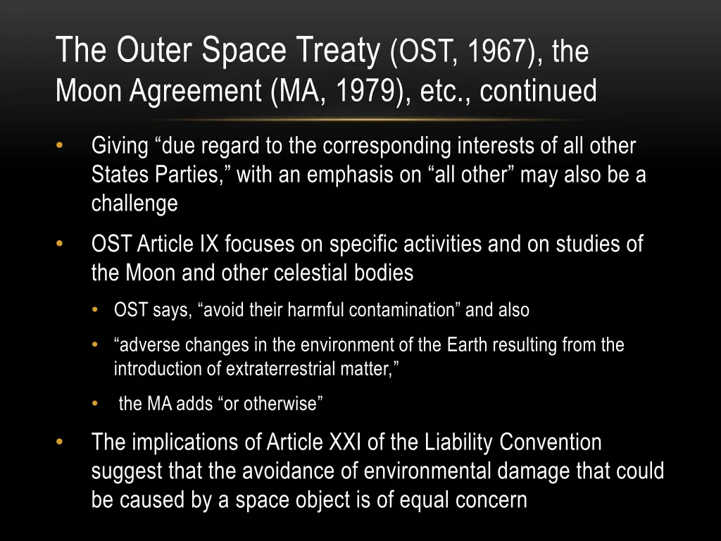 the outer space treaty ost 1967 the moon