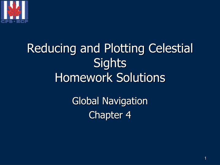 reducing and plotting celestial sights homework