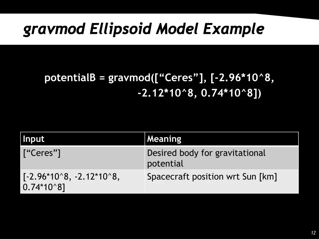 gravmod ellipsoid model example