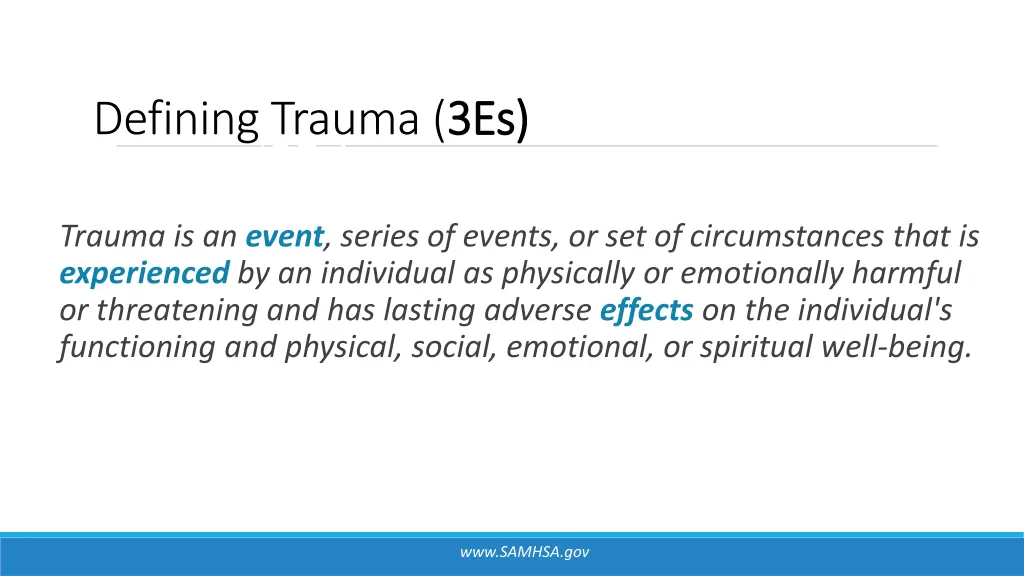 defining trauma 3es trauma 3es 3es