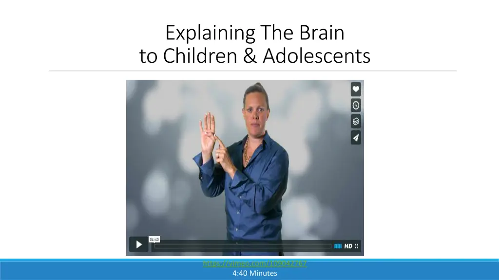 explaining the brain to children adolescents