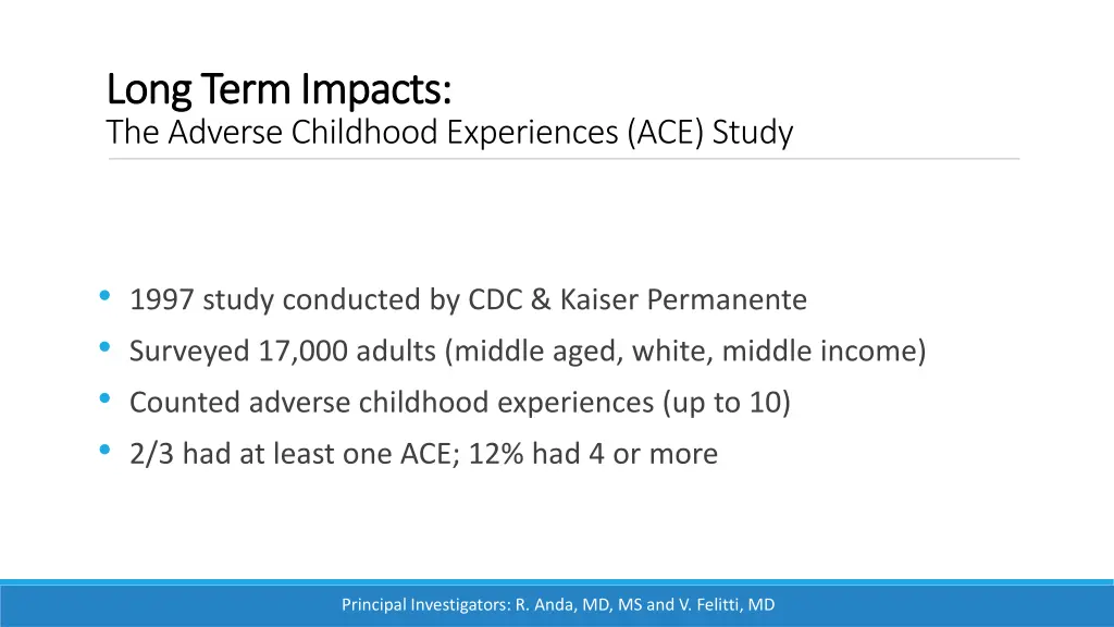 long term impacts long term impacts the adverse