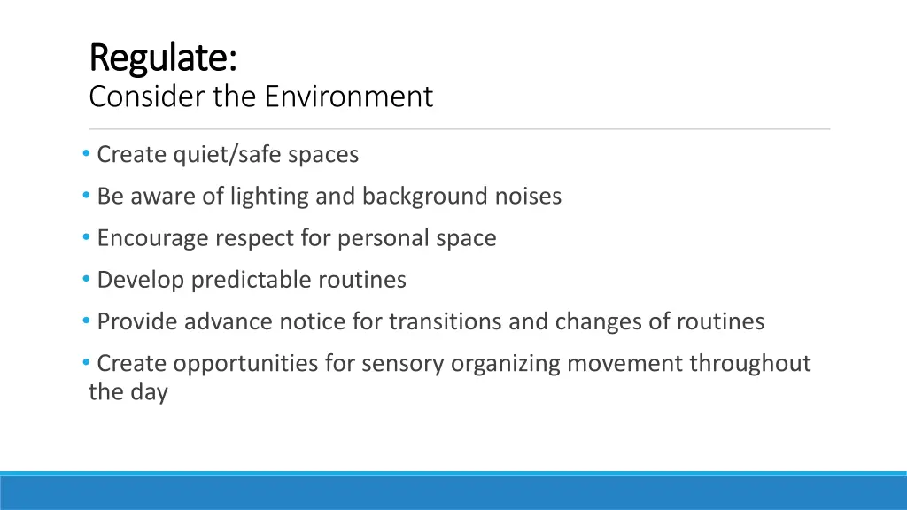 regulate regulate consider the environment