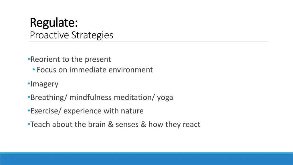 regulate regulate proactive strategies