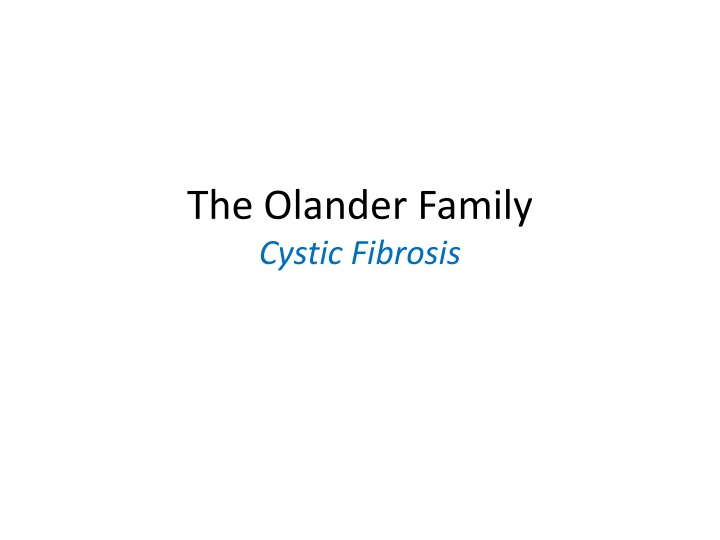 the olander family cystic fibrosis